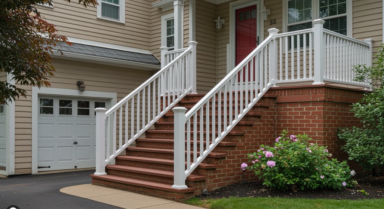 Comparativa antes y después en escaleras y railings