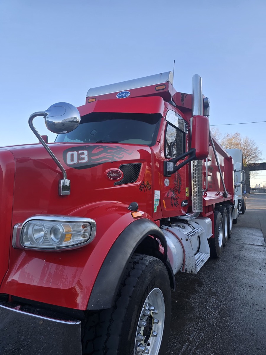 Peterbilt tractor after professional wash