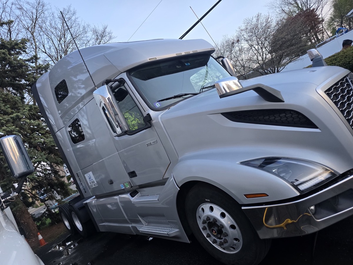 Volvo tractor polished silver